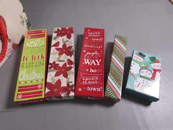 CHRISTMAS BOXES & RIBBON