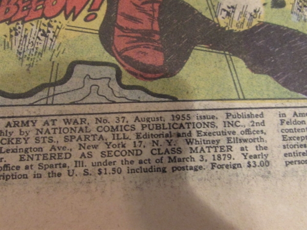 VINTAGE 1955-1978 DC WAR COMIC BOOKS