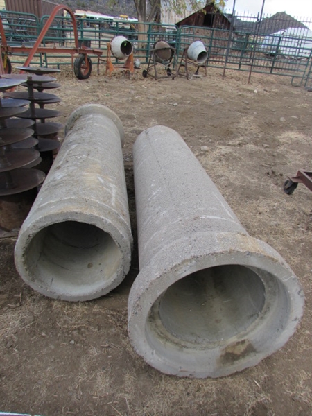 2 CONCRETE CULVERT PIPES