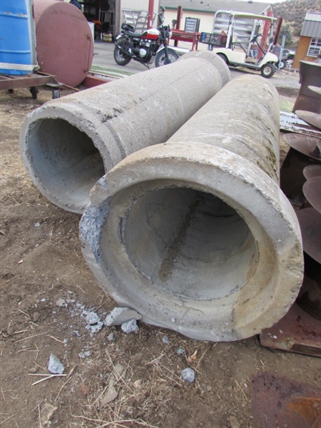 2 CONCRETE CULVERT PIPES