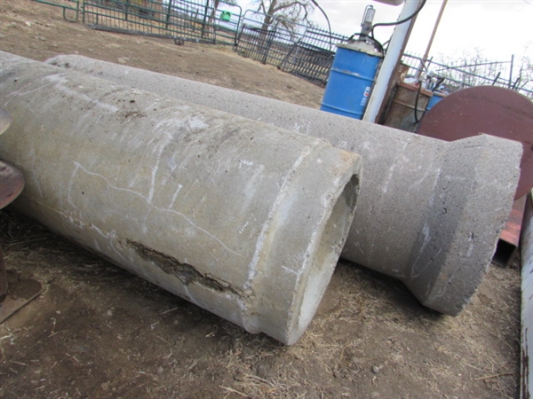 2 CONCRETE CULVERT PIPES