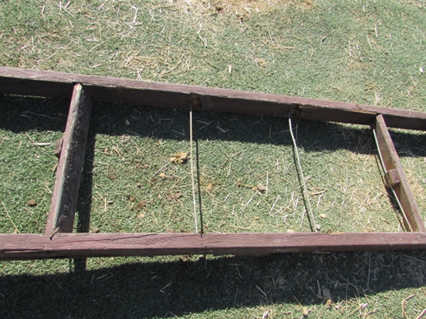 VINTAGE WOODEN LADDER - MISSING 2 RUNGS