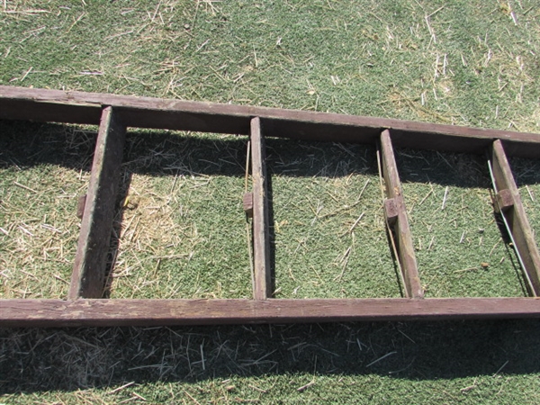 VINTAGE WOODEN LADDER - MISSING 2 RUNGS