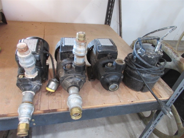 4 WATER PUMPS - 2 NEED POWER CORDS