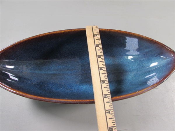 BEAUTIFUL STONEWARE OVAL BOWL