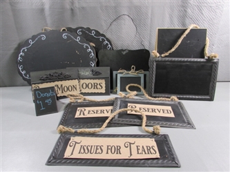 METAL & WOODEN CHALKBOARD SIGNS