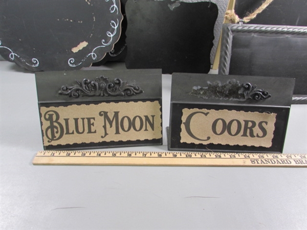 METAL & WOODEN CHALKBOARD SIGNS