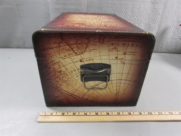 TREASURE CHEST STORAGE BOX & TIN KETTLE