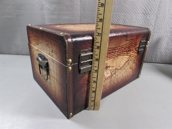 TREASURE CHEST STORAGE BOX & TIN KETTLE