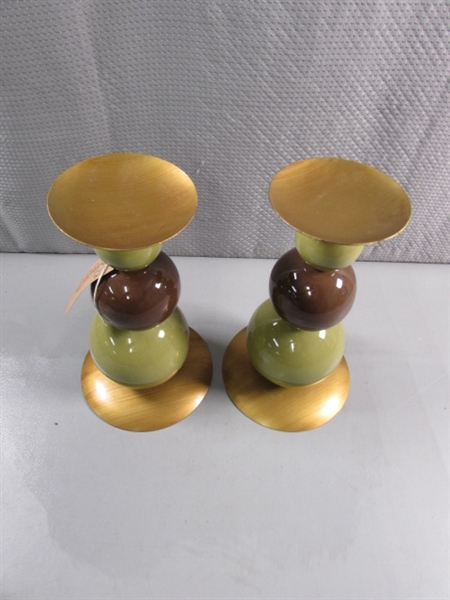 CERAMIC & METAL CANDLE HOLDERS