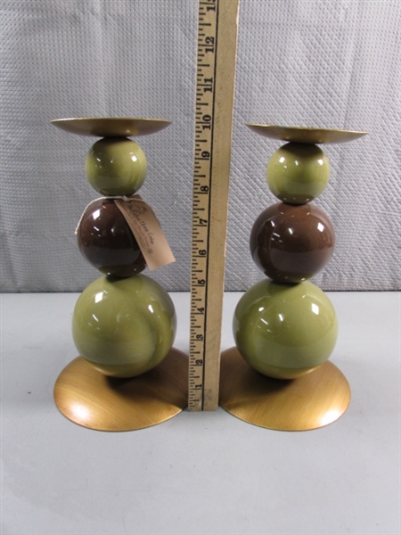 CERAMIC & METAL CANDLE HOLDERS