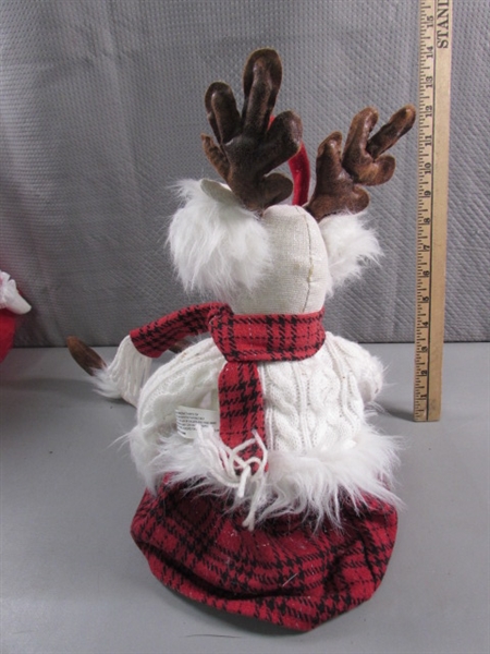 CUTE PLUSH CHRISTMAS REINDEER SHELF SITTERS