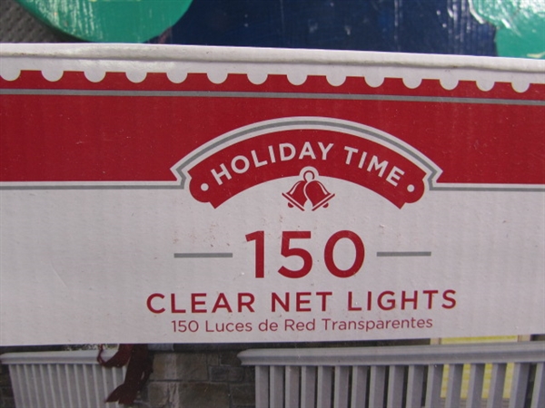 CHRISTMAS NET LIGHTS (NEW) & OTHER DECOR