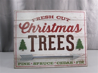 "CHRISTMAS TREES" SIGN - DECOR