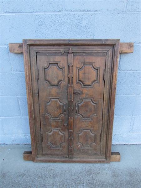 ANTIQUE WOODEN WINDOW SHUTTERS