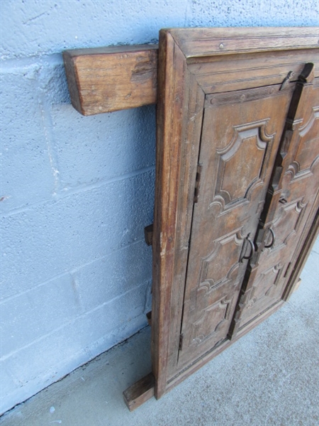 ANTIQUE WOODEN WINDOW SHUTTERS