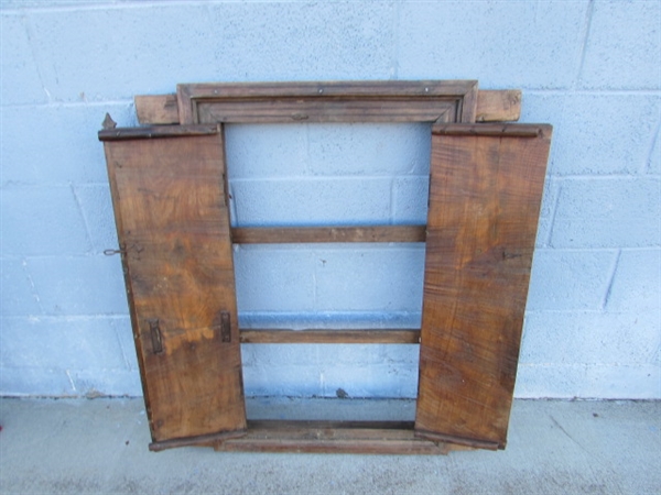 ANTIQUE WOODEN WINDOW SHUTTERS