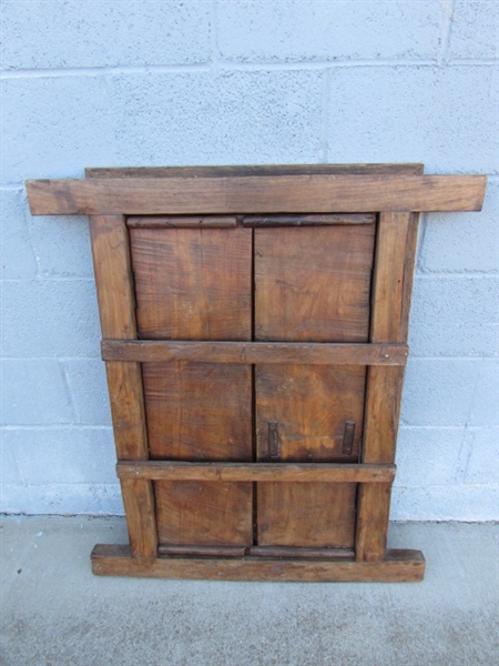 ANTIQUE WOODEN WINDOW SHUTTERS