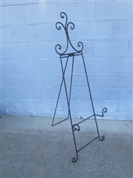 WROUGHT IRON ORNATE EASEL