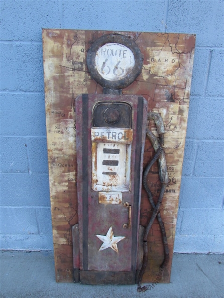 METAL ROUTE 66 WALL SIGN