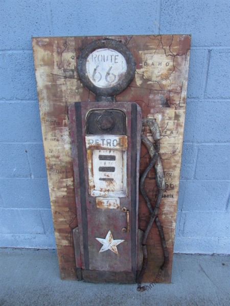 METAL ROUTE 66 WALL SIGN