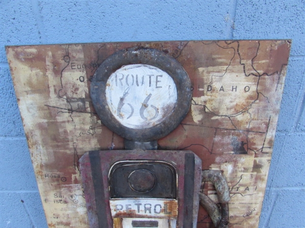 METAL ROUTE 66 WALL SIGN