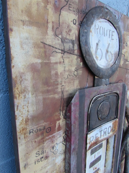 METAL ROUTE 66 WALL SIGN