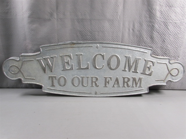 WELCOME TO OUR FARM TIN SIGN