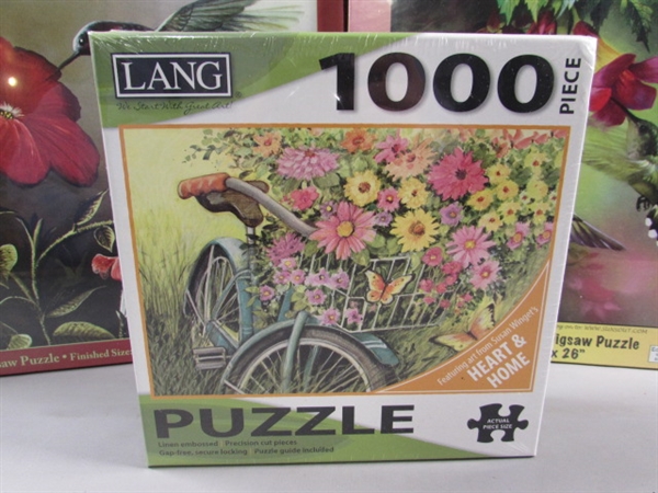 3 NEW/SEALED 500 & 1000 PIECE JIGSAW PUZZLES