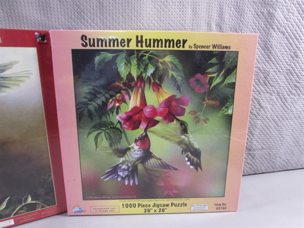 3 NEW/SEALED 500 & 1000 PIECE JIGSAW PUZZLES