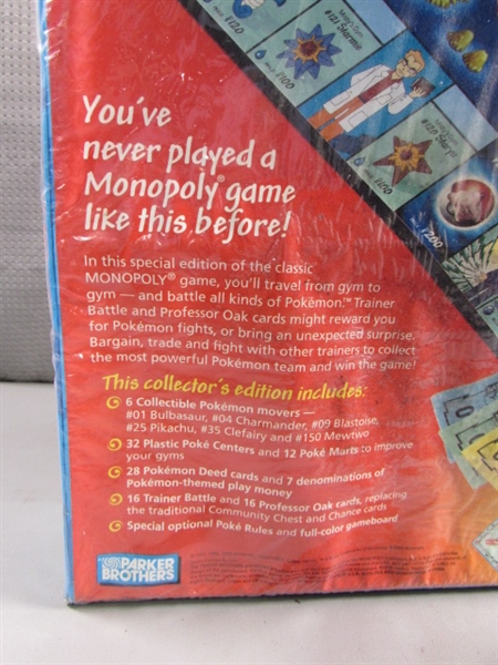 NEW SEALED POKEMON MONOPOLY GAME