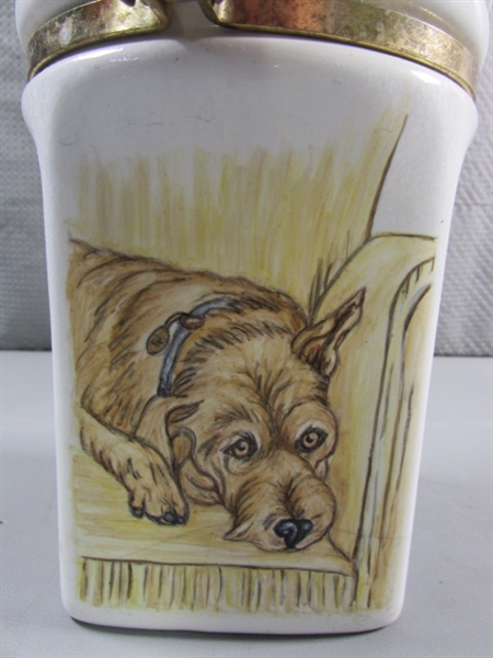 CANISTER WITH HAND DRAWN ART BY BUD SANDFORD 1988