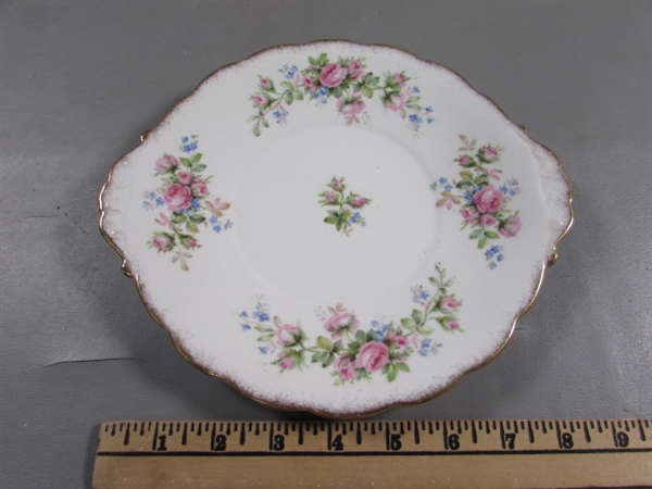 6 VINTAGE CHINA PLATES & 2 NEW CERAMIC PLATES