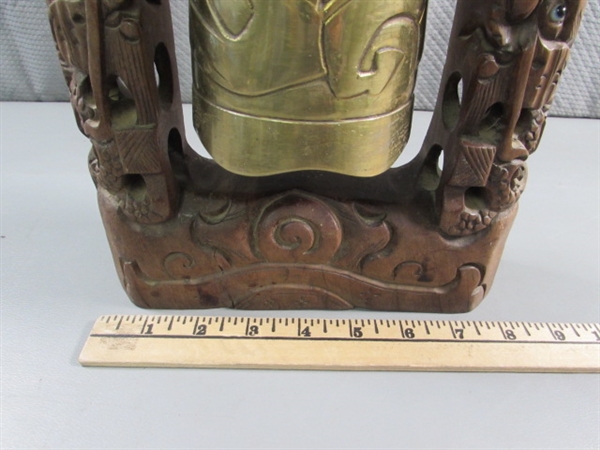 ANTIQUE CHINESE FOO DOG BRASS GONG