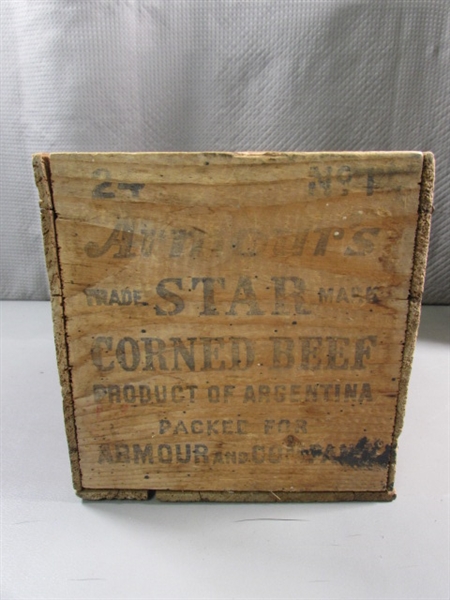 PEPSI-COLA & ARMOUR VINTAGE WOODEN CRATES/BOXES