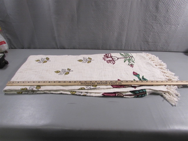 NEW FLORAL DESIGN COTTON WOVEN THROW