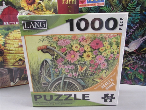 3 NEW 1000 PC JIGSAW PUZZLES - BIRDS & BEES