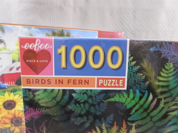 3 NEW 1000 PC JIGSAW PUZZLES - BIRDS & BEES