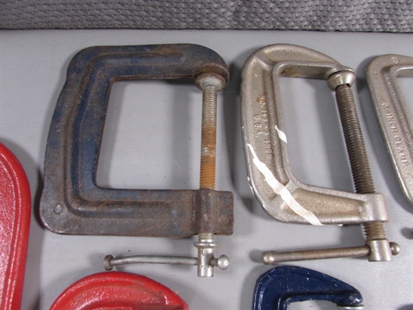 ASSORTED SIZES & STYLES OF CLAMPS