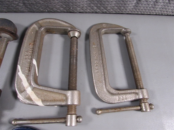 ASSORTED SIZES & STYLES OF CLAMPS