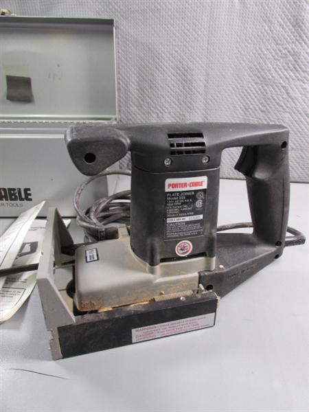 PORTER-CABLE PLATE JOINER W/STORAGE BOX