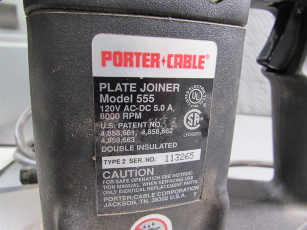 PORTER-CABLE PLATE JOINER W/STORAGE BOX