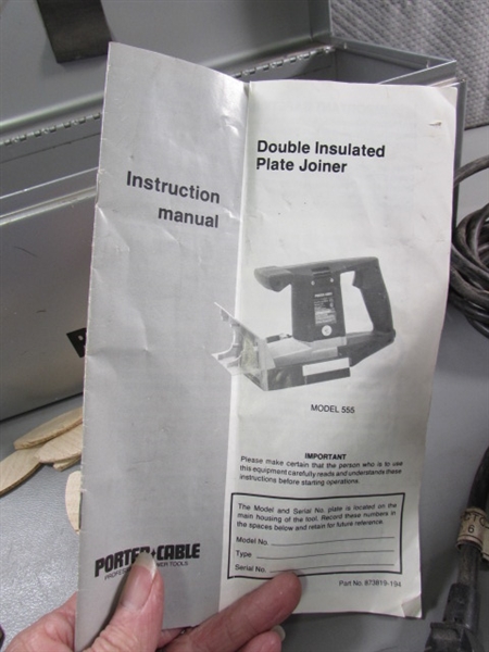 PORTER-CABLE PLATE JOINER W/STORAGE BOX