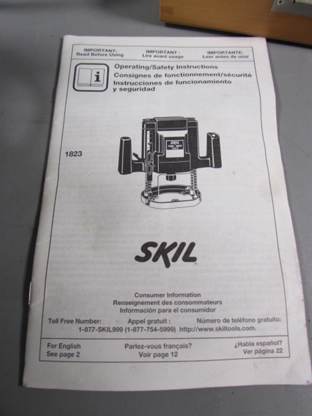 SKIL 1 1/2 HP ROUTER & CRAFTSMAN ROUTER BIT SET