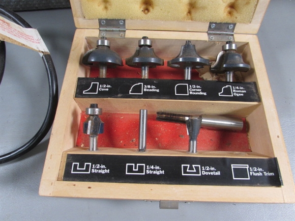 SKIL 1 1/2 HP ROUTER & CRAFTSMAN ROUTER BIT SET