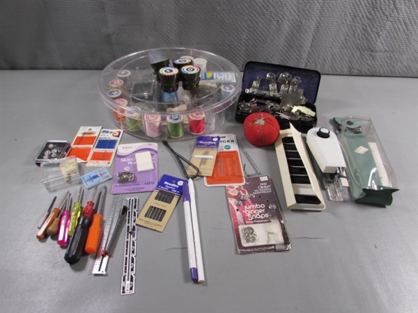 ASSORTED SEWING NOTIONS & SUPPLIES