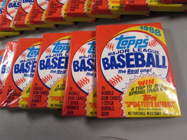 36 UNOPENED WAX PACKS 1988 TOPPS MAJOR LEAGUE BASEBALL CARDS