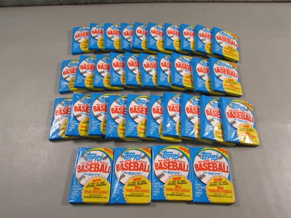 34 UNOPENED WAX PACKS 1989 TOPPS MAJOR LEAGUE BASEBALL CARDS