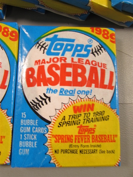 34 UNOPENED WAX PACKS 1989 TOPPS MAJOR LEAGUE BASEBALL CARDS