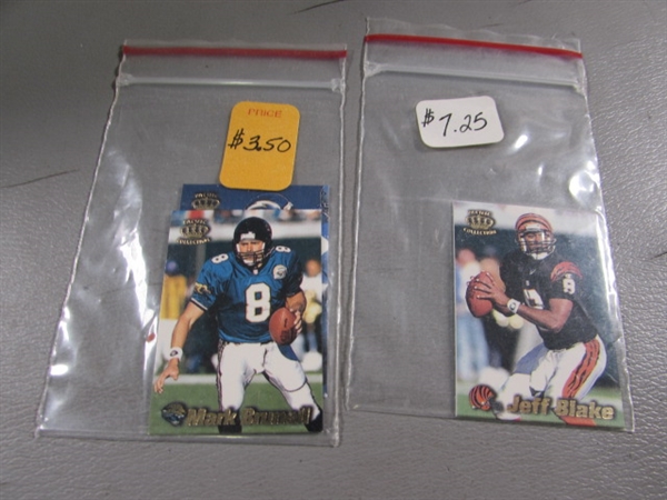 1 3-ROW BOX OF SPORTS TRADING CARDS - FOILS, DIE-CUT, ETC.